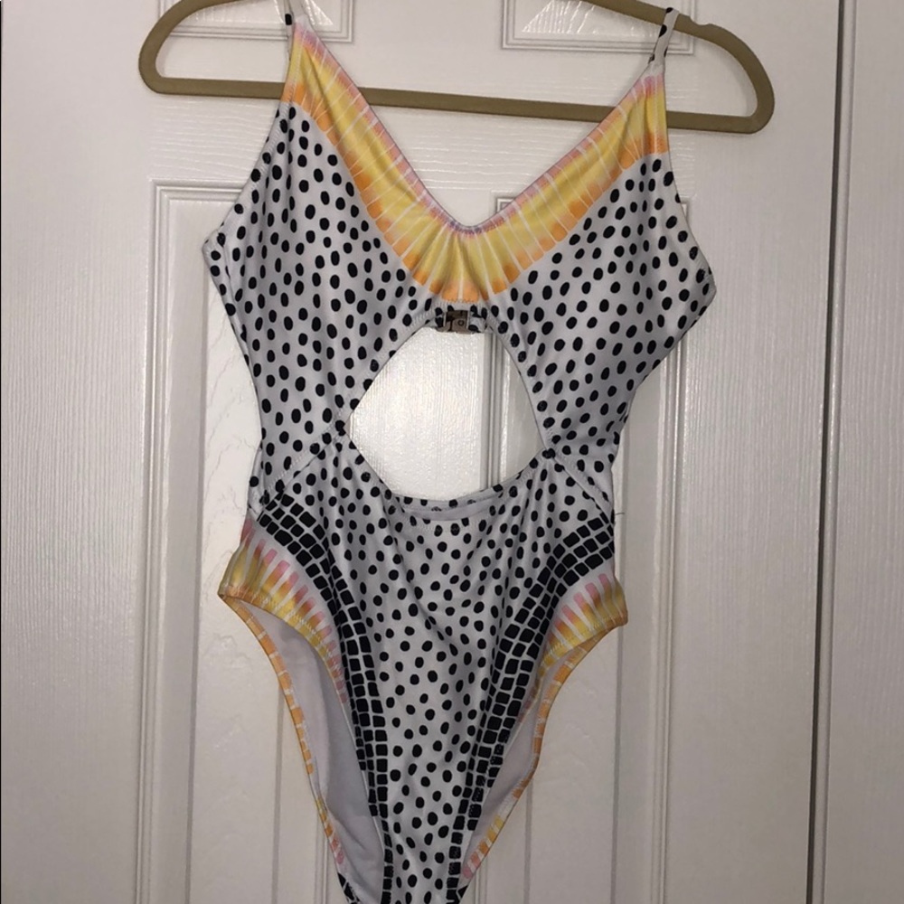 MinkPink Polka Dot & Sunrays Swimsuit